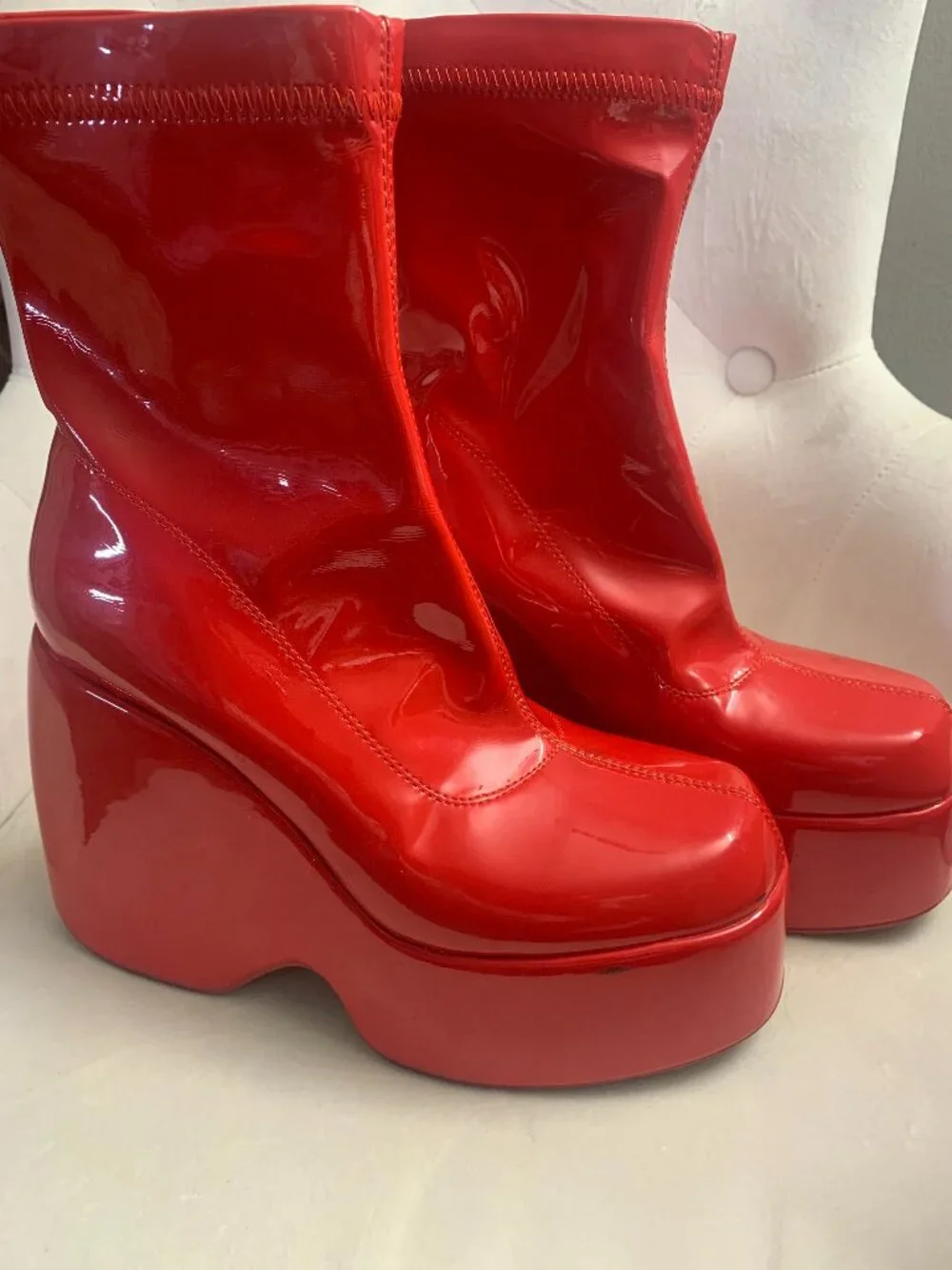Gabor Red Platform Simmi London Amalfi  Boots Sz 8